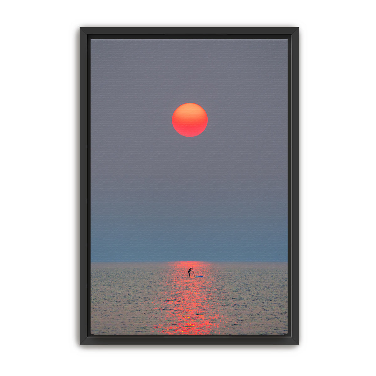 オリジナル額フレーム付き！ Drool ポスター Red Sun Print BlackCanvas_5d384e62-6afe-4a77