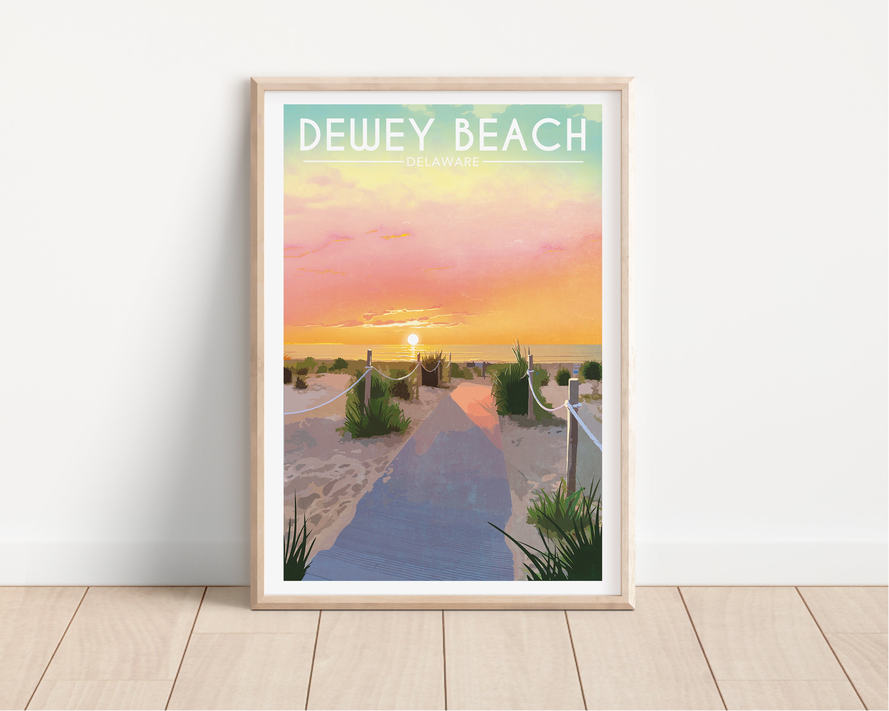 Dewey Beach Walkway Sunrise Poster – Elliot MacGuire